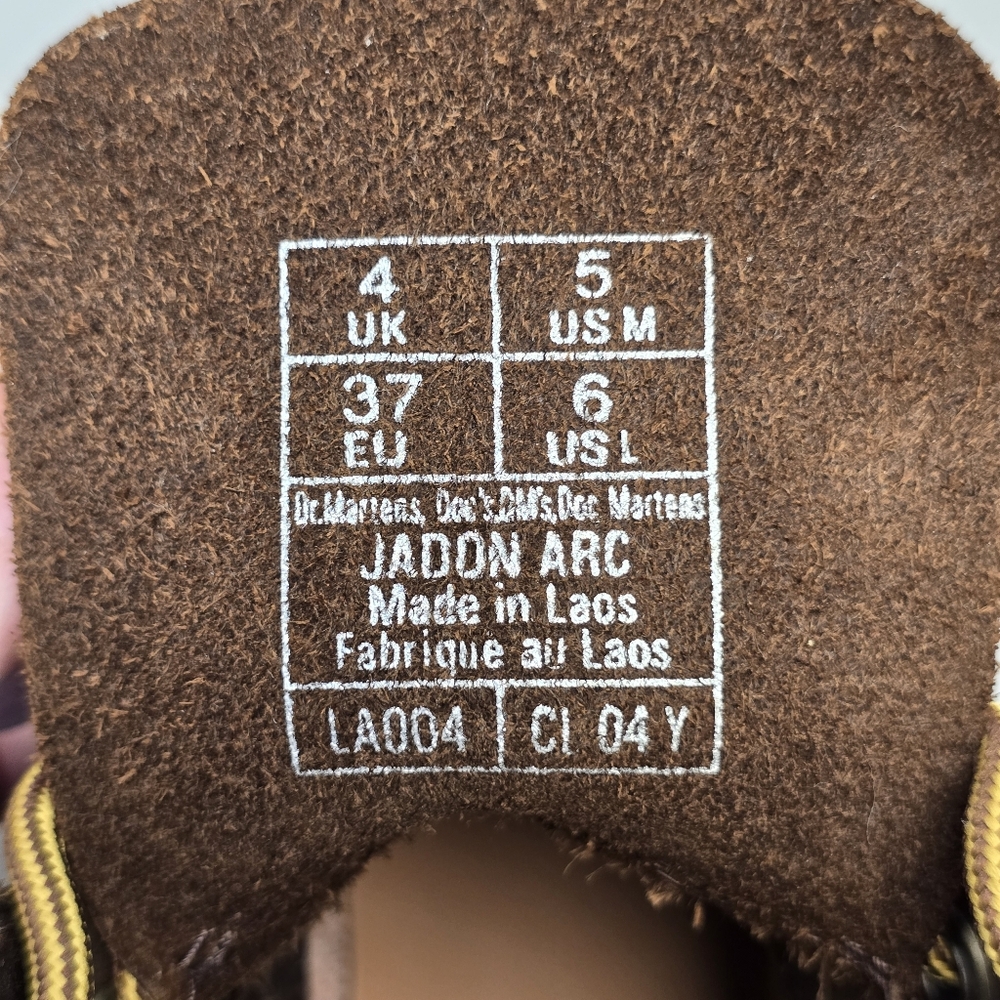 Dr. Martens Women's 6 Jadon Arc Crazy Horse Brown Leather Platform Lace-Up Boots - Picture 15 of 15